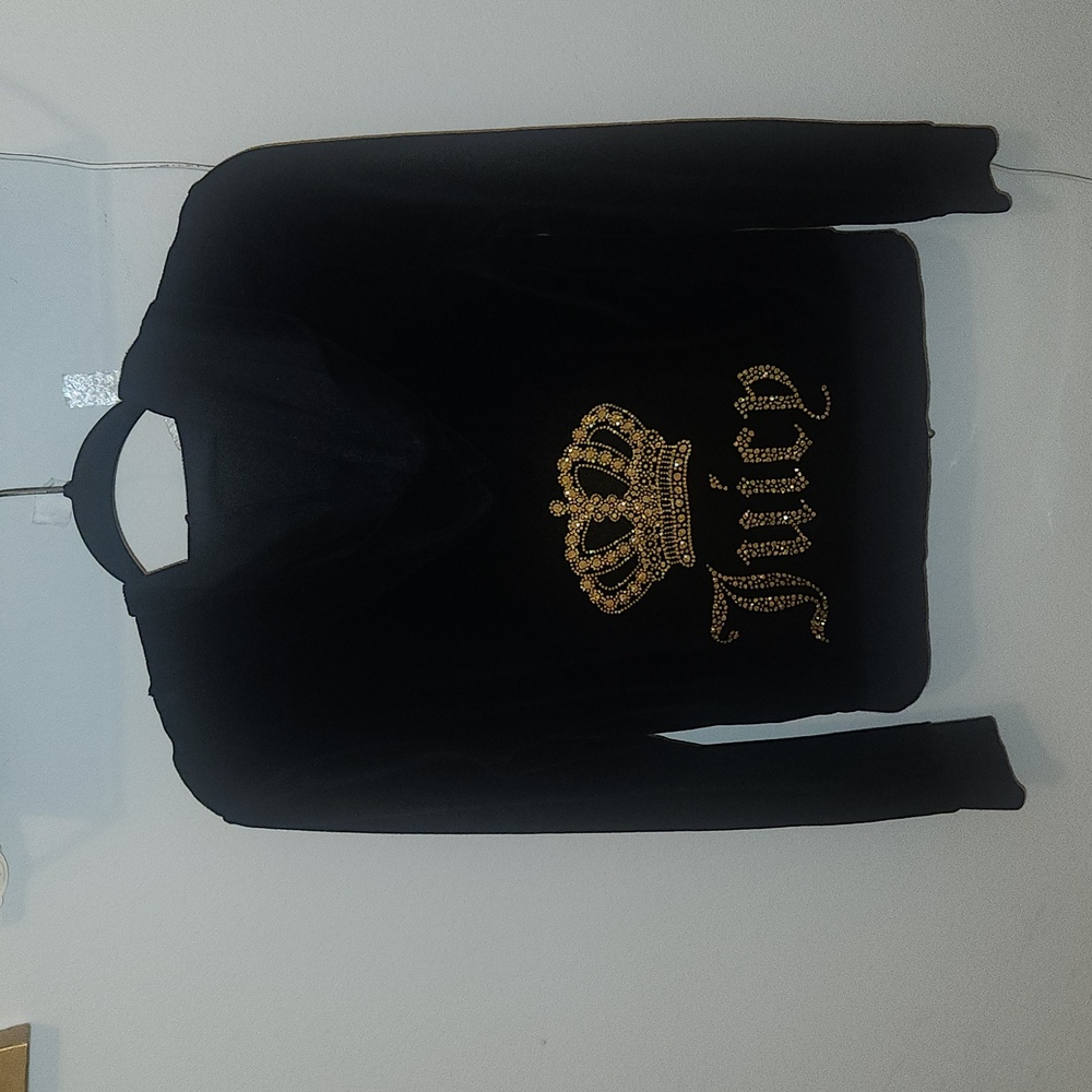 Black  and gold juicy zip-up jacket